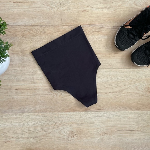 Skims Core Sculpt Bonded High-Waisted Thong Shapewear – Onyx – Size S - Picture 3 of 5